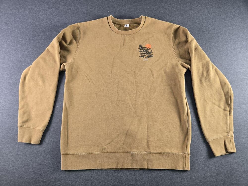 AS Colour Sweatshirt Mens Large Brown Sub Pop Records Wolves Graphic Pullover